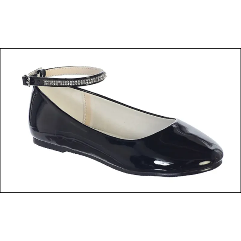 SHOE BLACK PATENT RHINESTONE STRAP / TTS120 SHOE BLACK PATENT RHINESTONE STRAP / TTS120