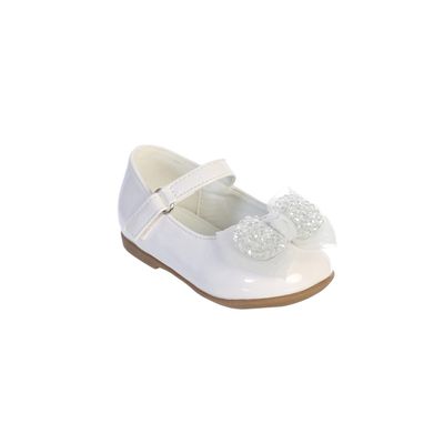 WHITE BABY CRYSTAL BOW / TTS143-SHOE
