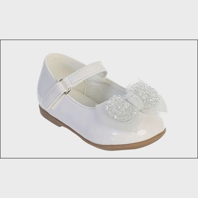 IVORY BABY CRYSTAL BOW TRIM / TTS143-SHOE
