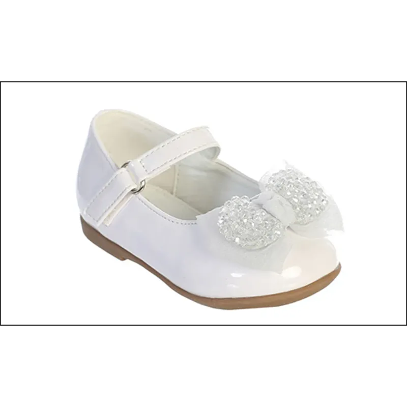 IVORY BABY CRYSTAL BOW TRIM / TTS143-SHOE IVORY BABY CRYSTAL BOW TRIM / TTS143-SHOE