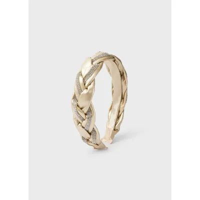 HEADBAND HARD GOLD RHINESTONE TRIM / 10486-012
