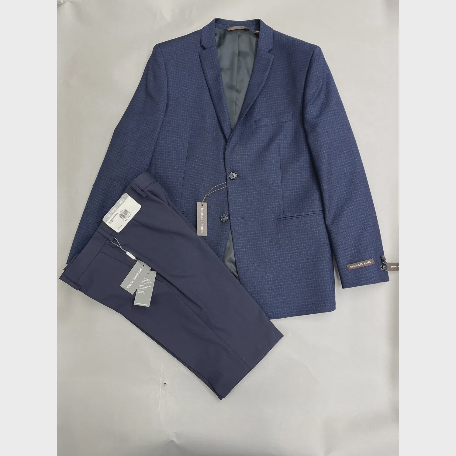 2PC SPORT JACKET & PANT NAVY CHECK REGULAR FIT / BUT1YPV0116