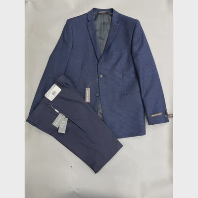 2PC SPORT JACKET & PANT NAVY CHECK REGULAR FIT / BUT1YPV0116