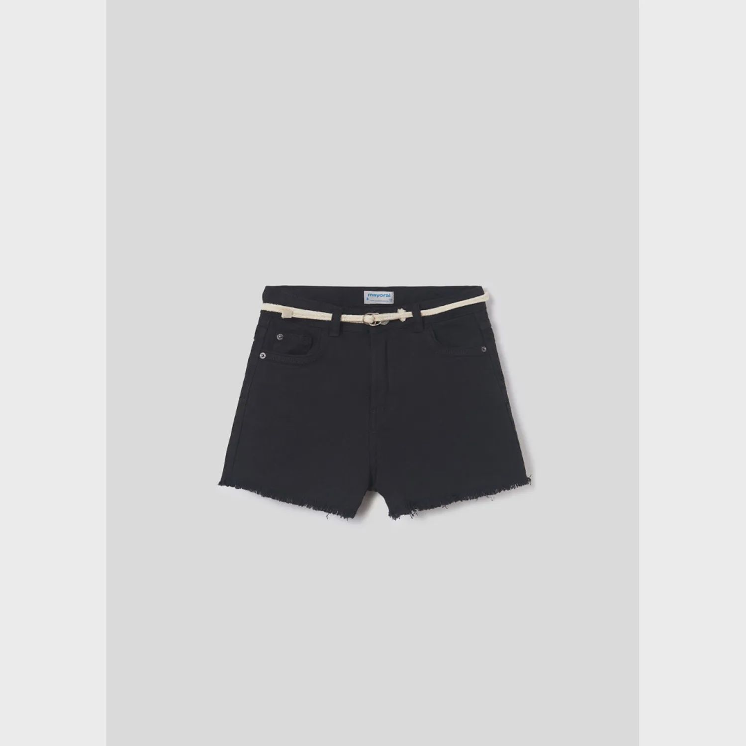 SHORT & BELT BLACK TWILL BASIC / 275-091