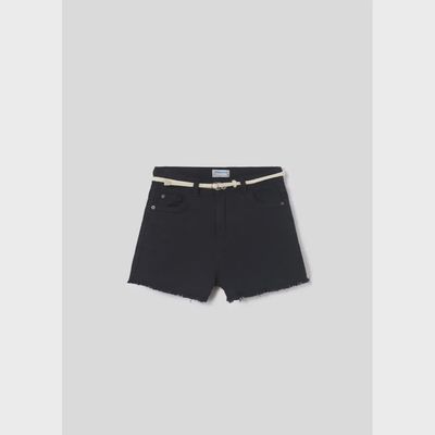 SHORT & BELT BLACK TWILL BASIC / 275-091