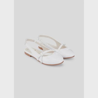 SANDAL WHITE PATENT BOW TRIM / 43439-093