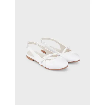 SANDAL WHITE PATENT BOW TRIM / 43439-093