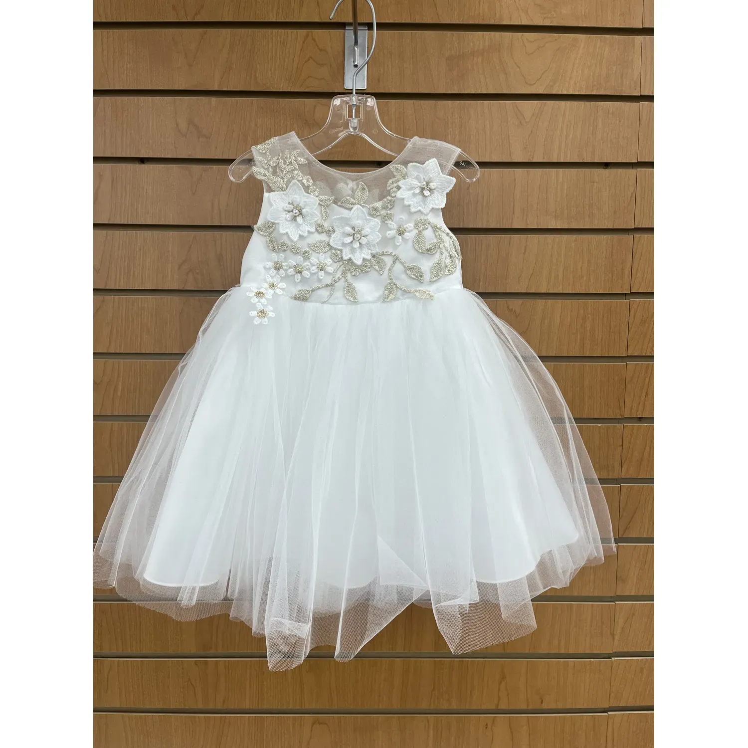 DRESS OFF WHITE GOLD THREAD EMBROIDERY DD / 2103X DRESS OFF WHITE GOLD THREAD EMBROIDERY DD / 2103X