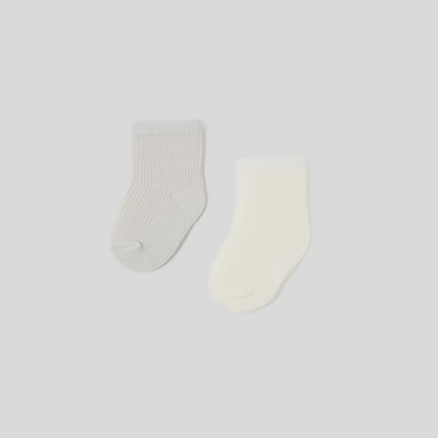 2 PAIR SOCK WHITE OR GREY / 9587-025