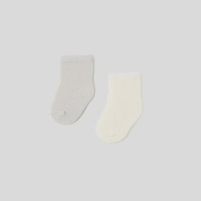 2 PAIR SOCK WHITE OR GREY / 9587-025