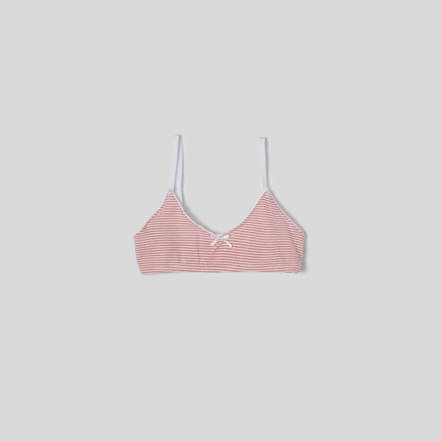 BRA PEACH & WHITE STRIPE / 10209