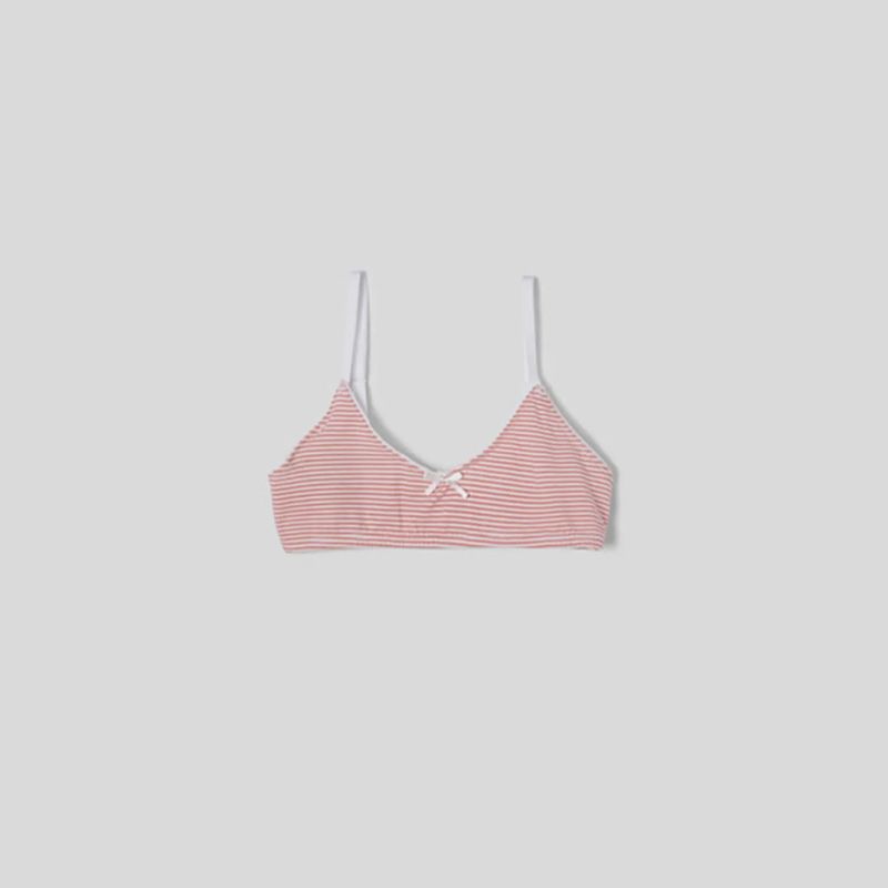 BRA PEACH & WHITE STRIPE / 10209