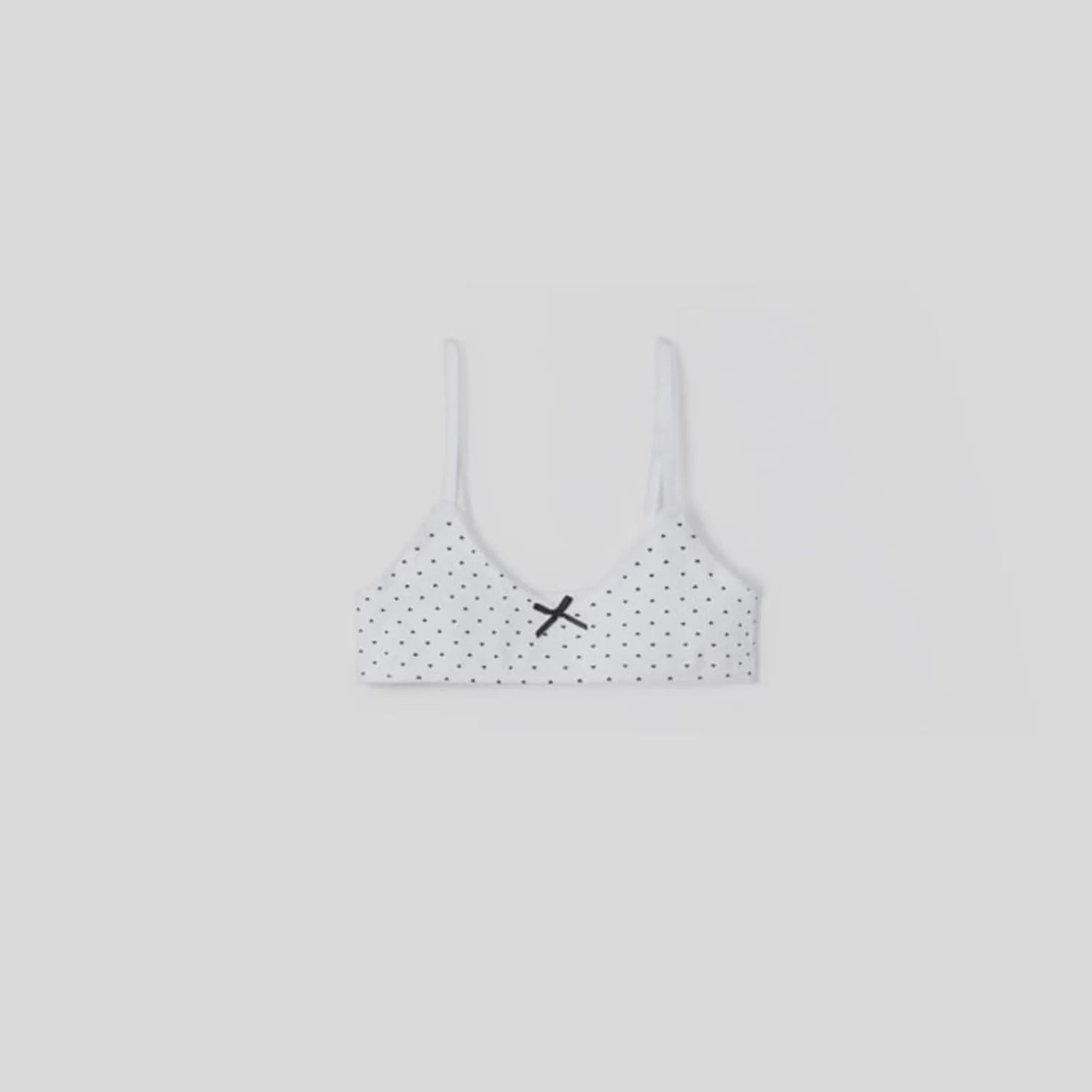 BRA WHITE BLACK HEART PRINT / 10443-047