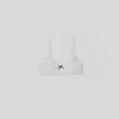 BRA WHITE BLACK HEART PRINT / 10443-047