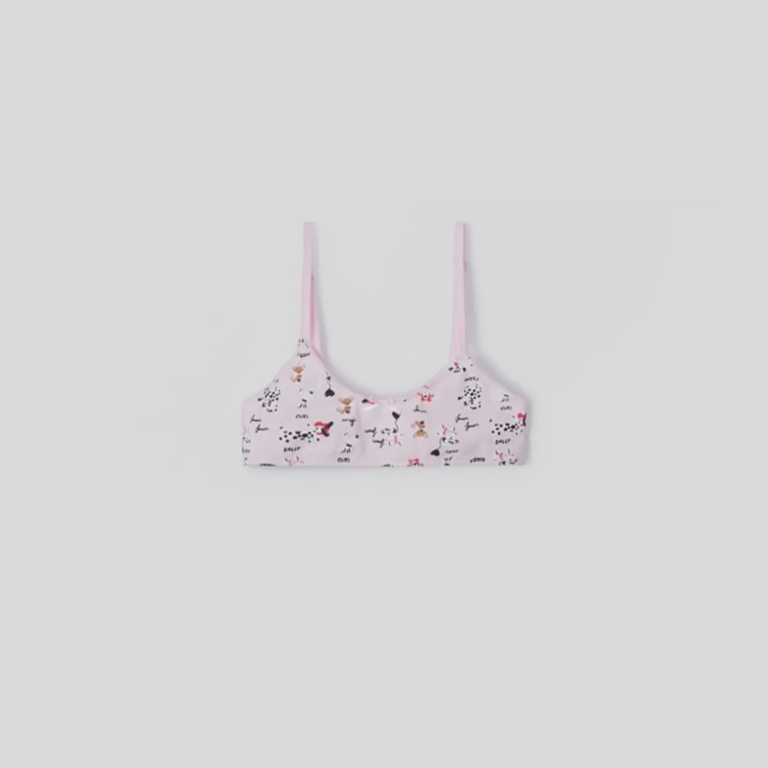 BRA PINK WHITE PUPPY PRINT / 10443-047