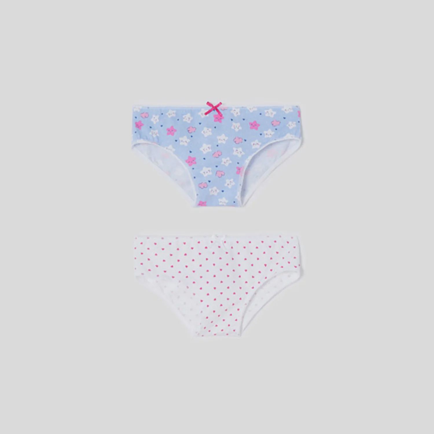 2PACK UNDERWEAR WHITE OR BLUE STAR OR HEARTS PRINT / 10219