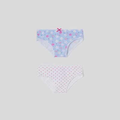 2PACK UNDERWEAR WHITE OR BLUE STAR OR HEARTS PRINT / 10219