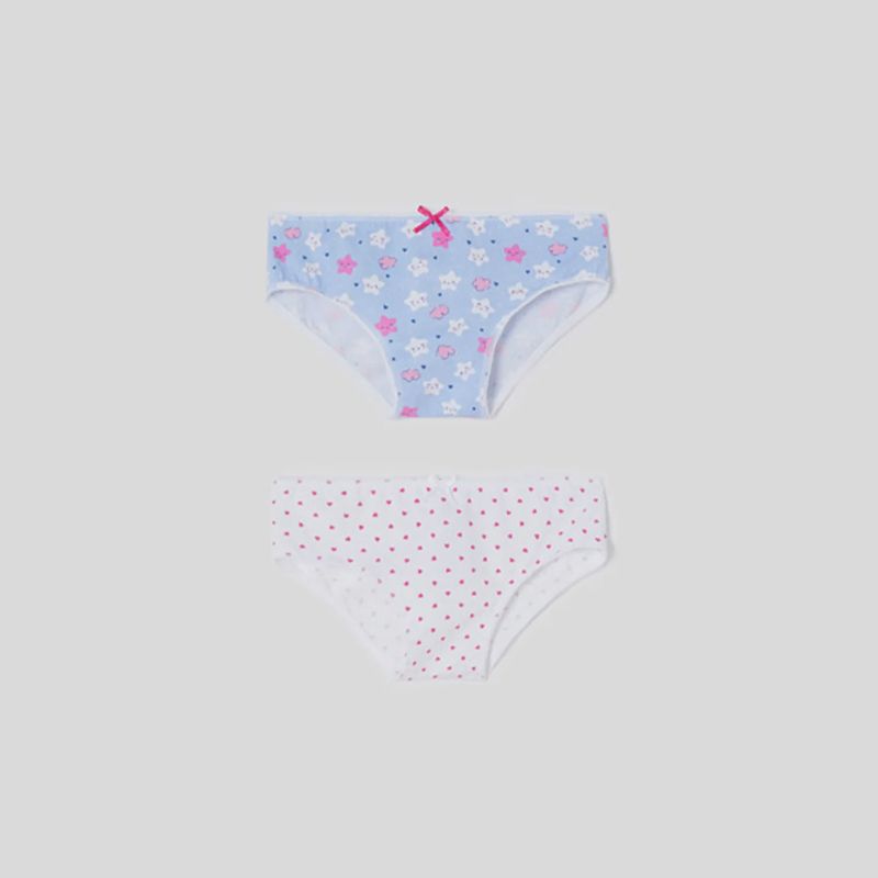 2PACK UNDERWEAR WHITE OR BLUE STAR OR HEARTS PRINT / 10219