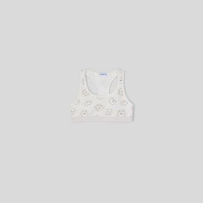 TRAINING BRA CREAM GOLD PRINT / 10300