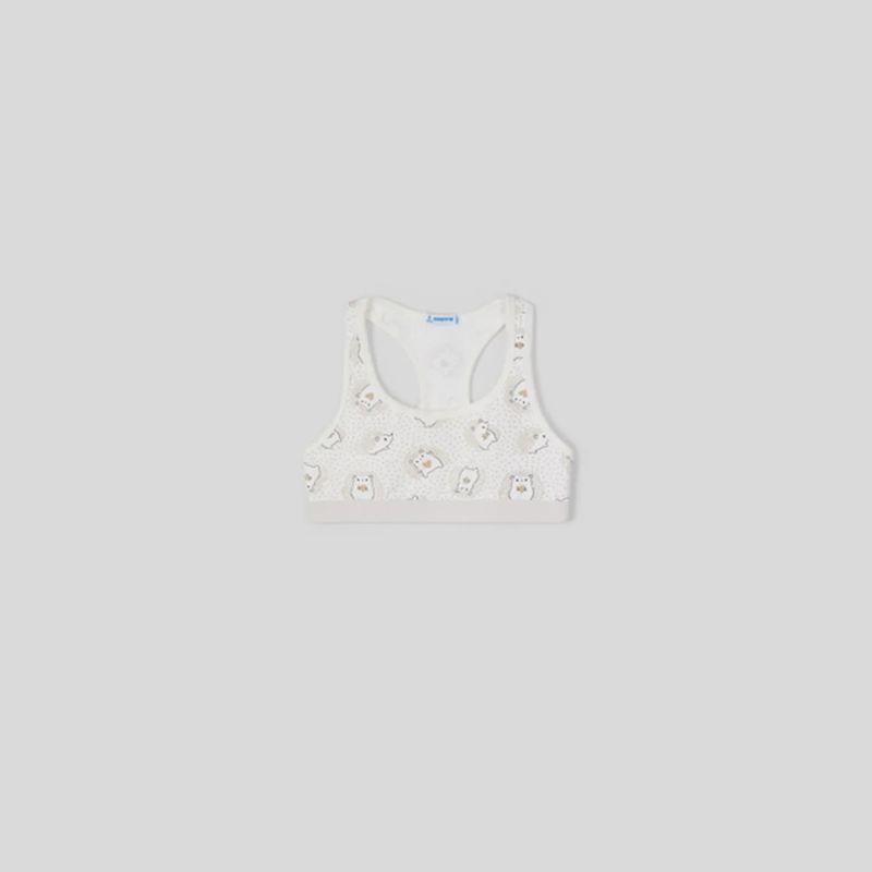 TRAINING BRA CREAM GOLD PRINT / 10300
