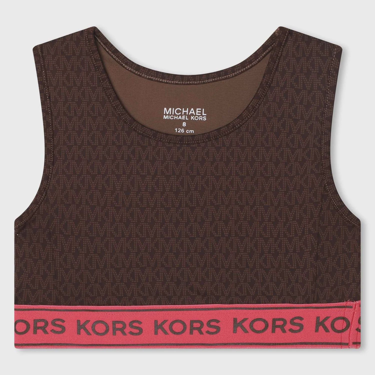 TANK TOP BROWN FUSCHIA BAND MK ALL OVER PRINT / R15205-319