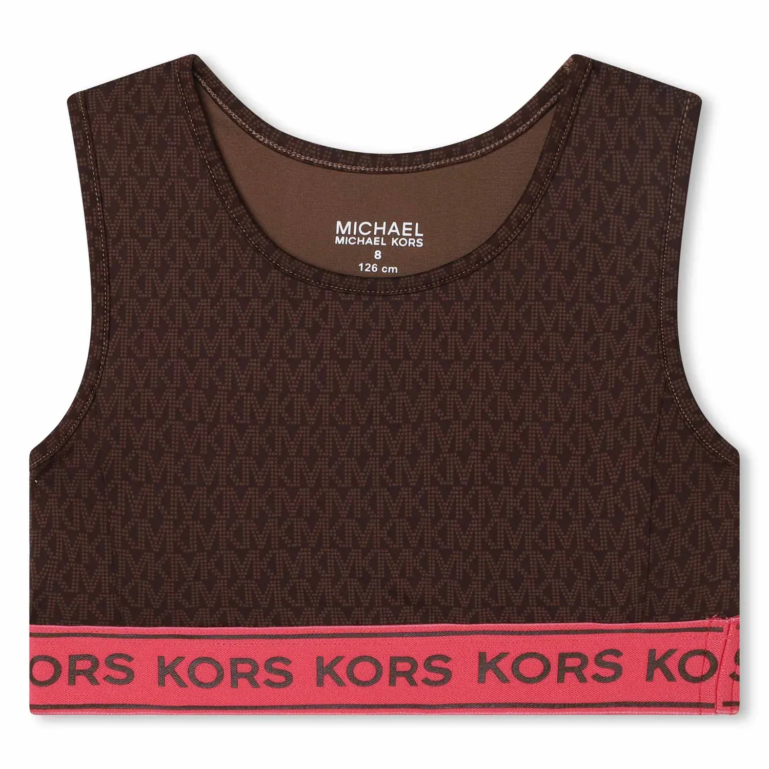 TANK TOP BROWN FUSCHIA BAND MK ALL OVER PRINT / R15205-319