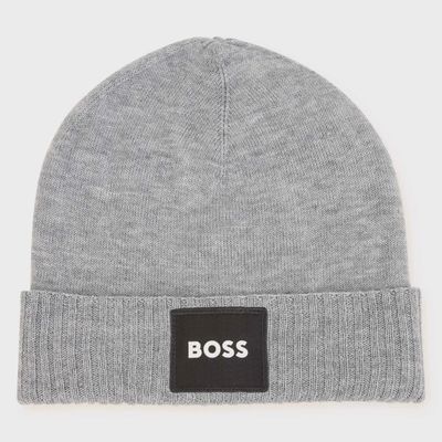 PULL ON HAT GREY NAVY LOGO PATCH / J21283-A32