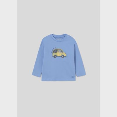 TSHIRT SKY BLUE GREEN CAR LONG SLEEVE / 2023-021
