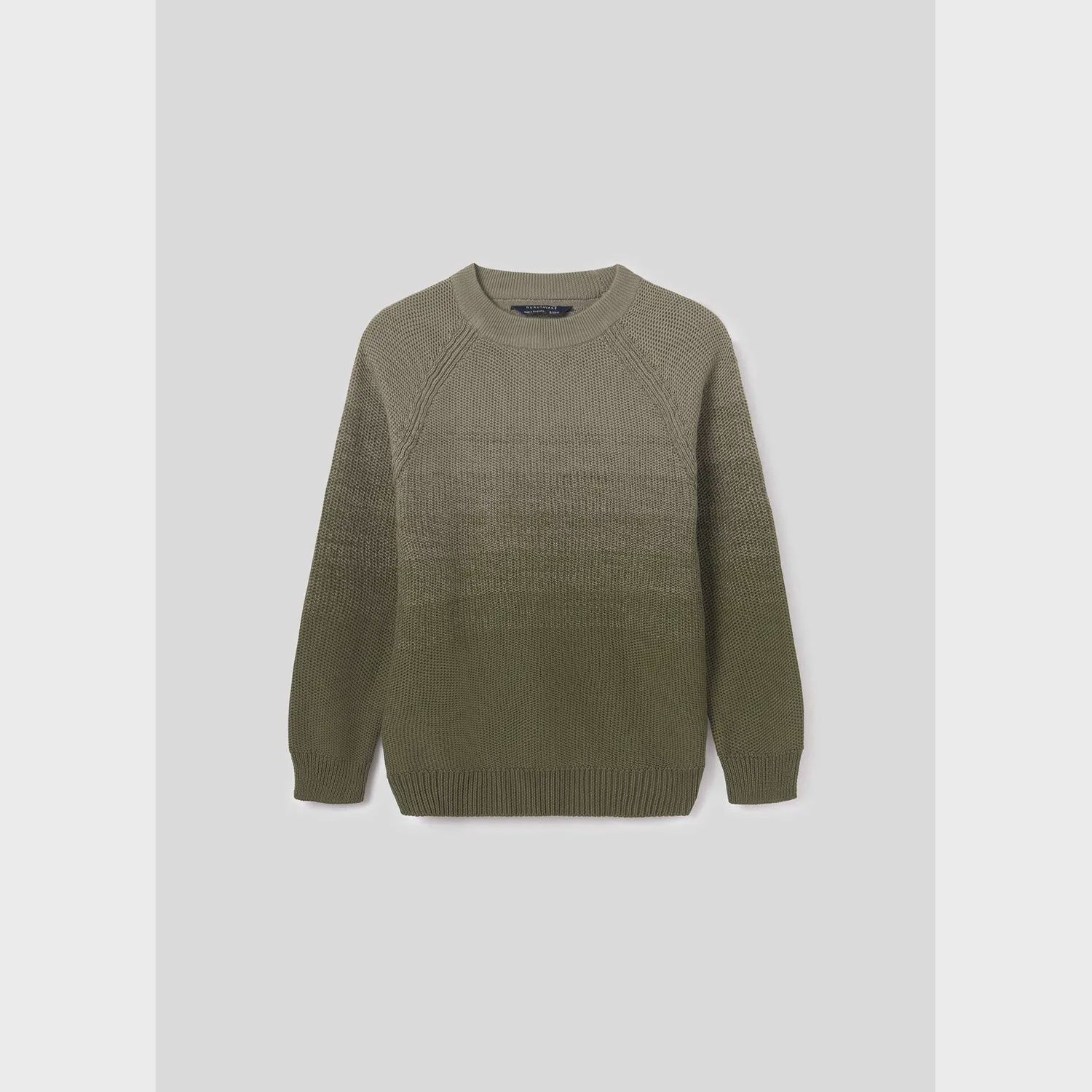 KNIT SWEATER GREEN CREWNECK / 7386-034