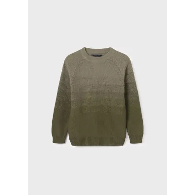 KNIT SWEATER GREEN CREWNECK / 7386-034