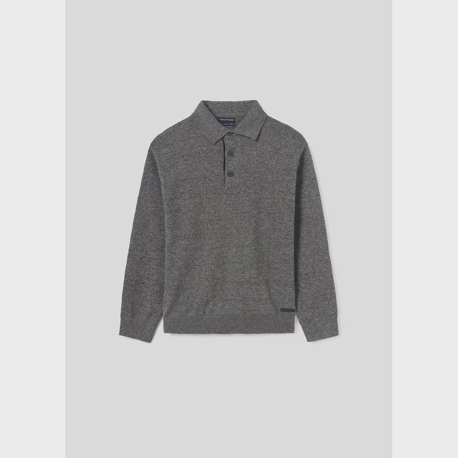 POLO SWEATER GREY KNIT LONG SLEEVE / 7383-024