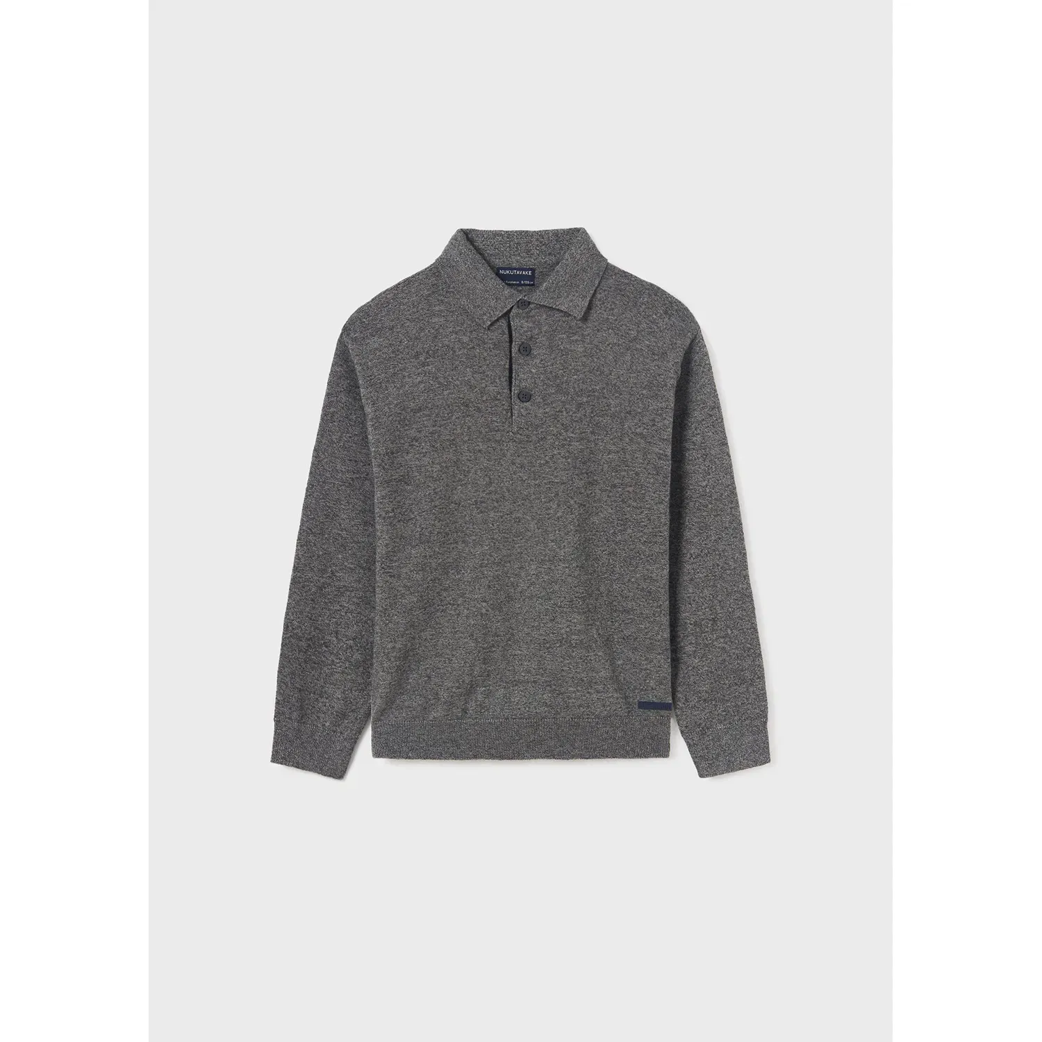 POLO SWEATER GREY KNIT LONG SLEEVE / 7383-024