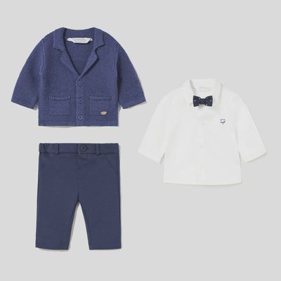 4PC CARDIGAN & PANT &BOWTIE NAVY WHITE SHIRT / 2308-2516-2165 4PC CARDIGAN & PANT &BOWTIE NAVY WHITE SHIRT / 2308-2516-2165