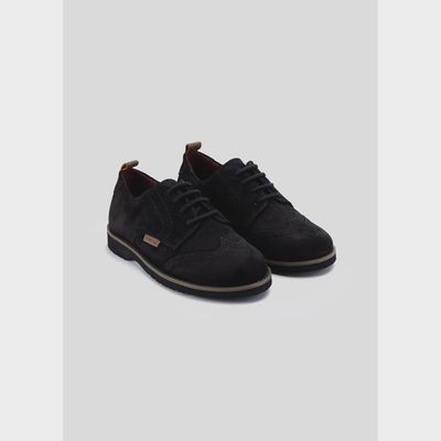 OXFORD SHOE BLACK SUEDE LACE TIE UP / 44408-066