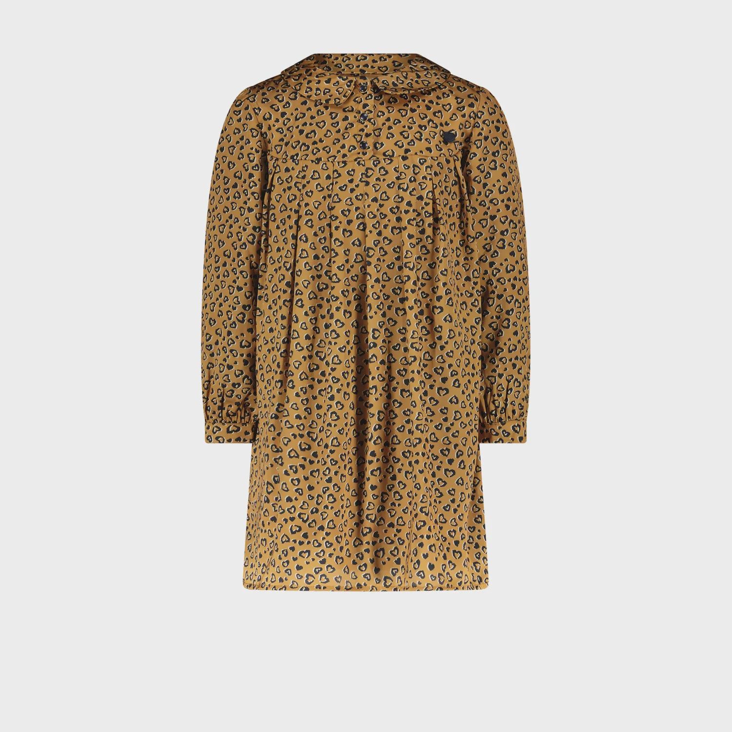 DRESS LIGHT BROWN LEOPARD PRINT PLEATED / C308-5800-902
