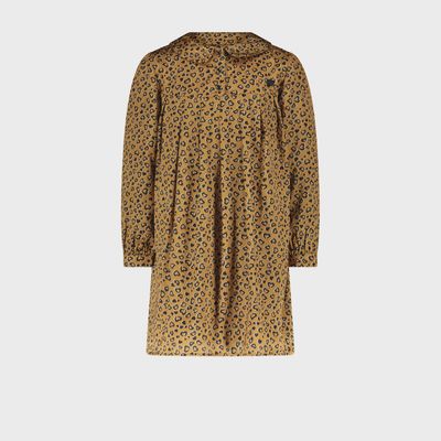DRESS LIGHT BROWN LEOPARD PRINT PLEATED / C308-5800-902