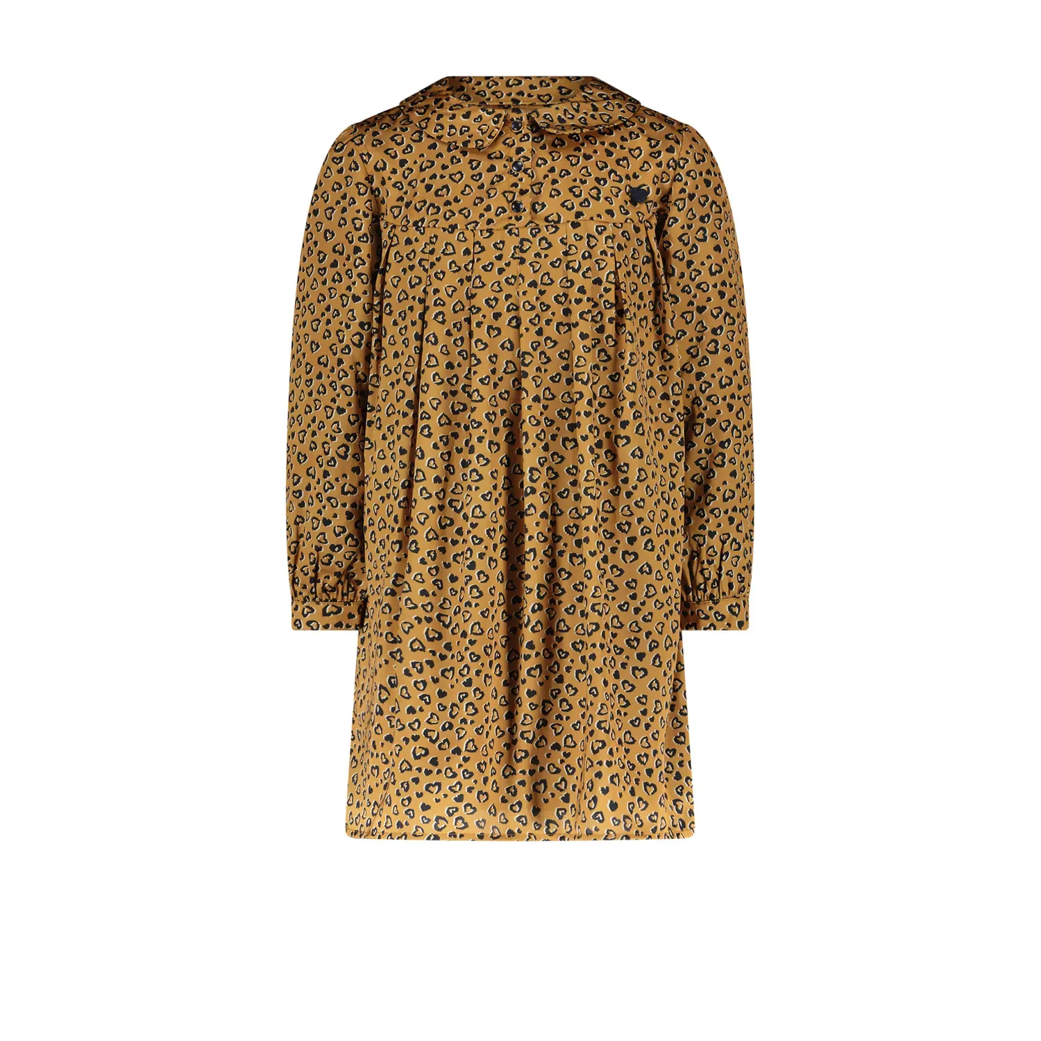 DRESS LIGHT BROWN LEOPARD PRINT PLEATED / C308-5800-902