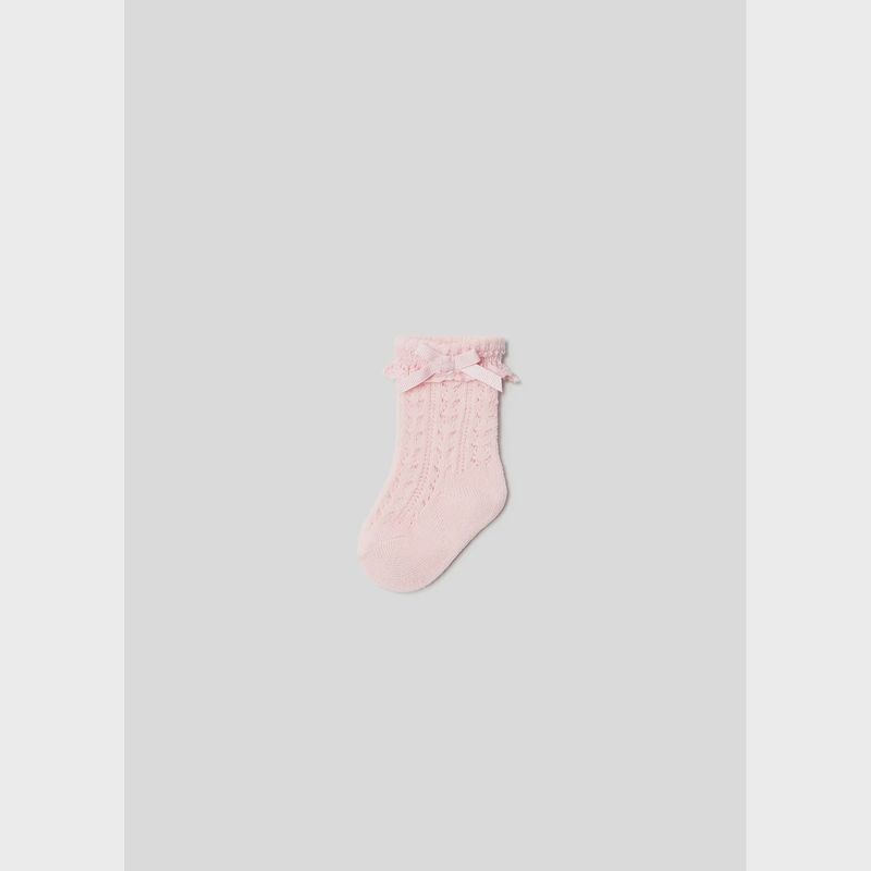 HIGH CUT SOCKS BABY ROSE FRILL TRIM / 9659-022