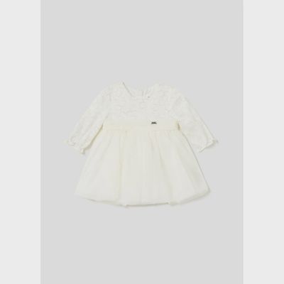 DRESS CREAM GOLD LUREX EMBROIDERED TULLE SKIRT / 2855-024