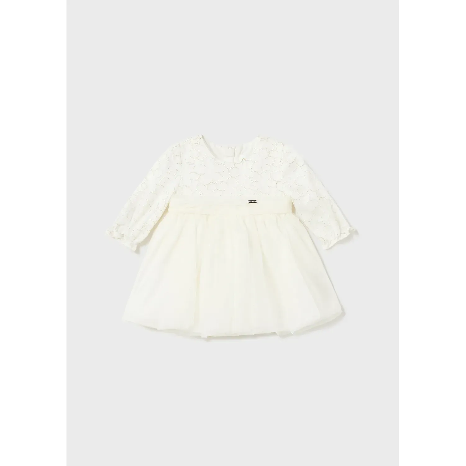 DRESS CREAM GOLD LUREX EMBROIDERED TULLE SKIRT / 2855-024