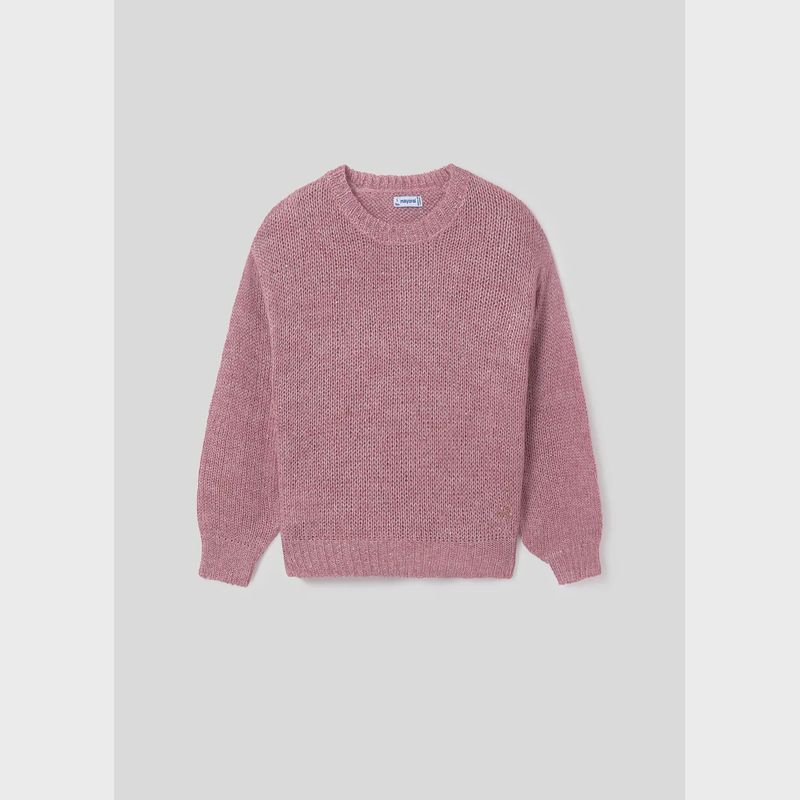 KNIT SWEATER LILAC SEQUIN TRIM / 7304-053