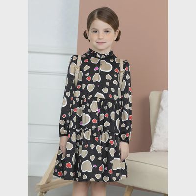 DRESS BLACK PRINTED MULTICOLORED / 5539-008