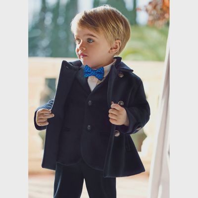 SUIT NAVY BLACK VELVET TRIM / 5781-005