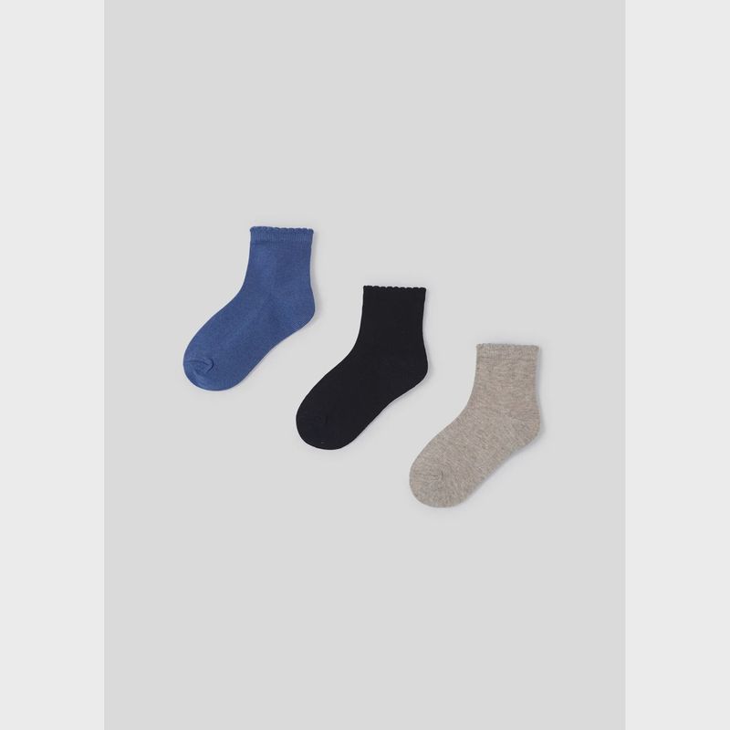 3PACK SOCK NAVY BLUE & LIGHT BROWN / 10578-094