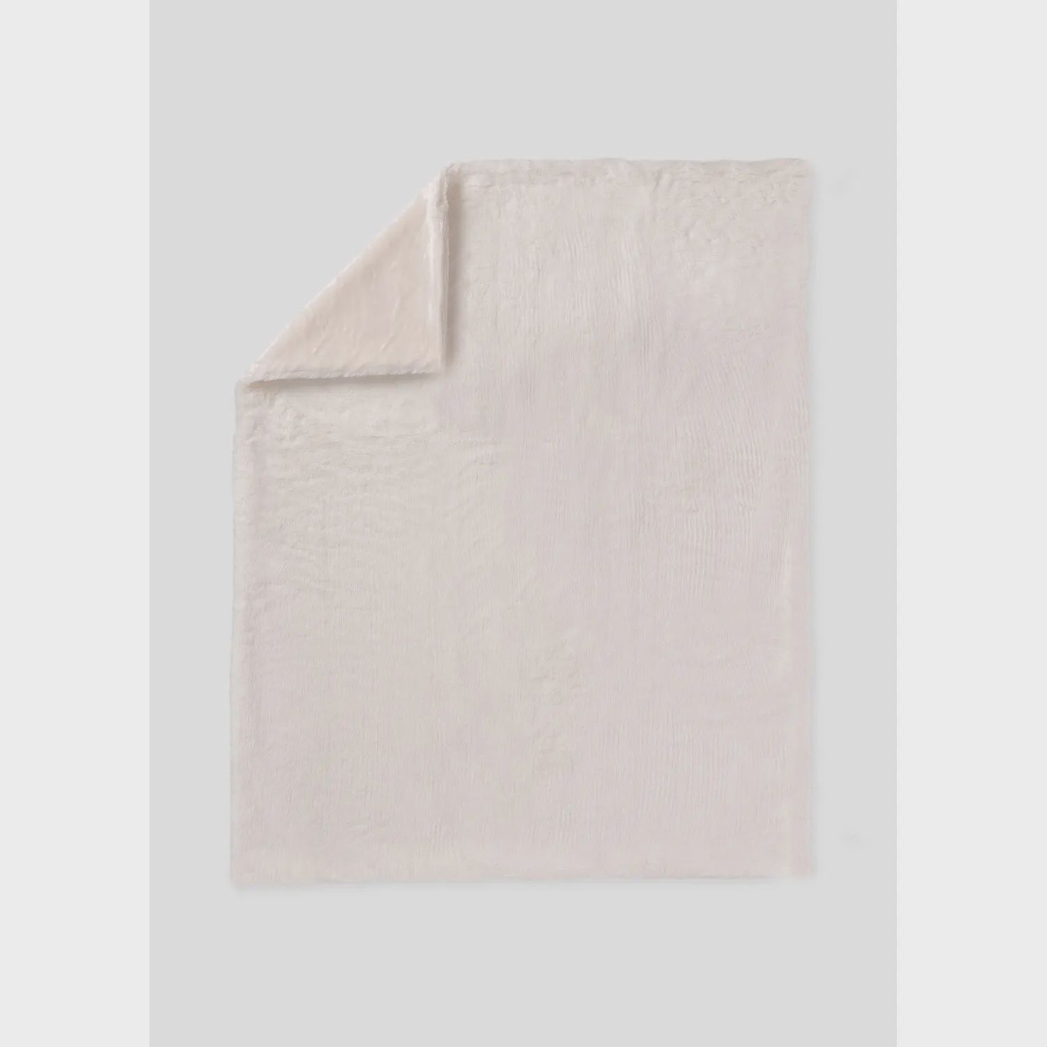 BLANKET WHITE FAUX FUR / 9335-080