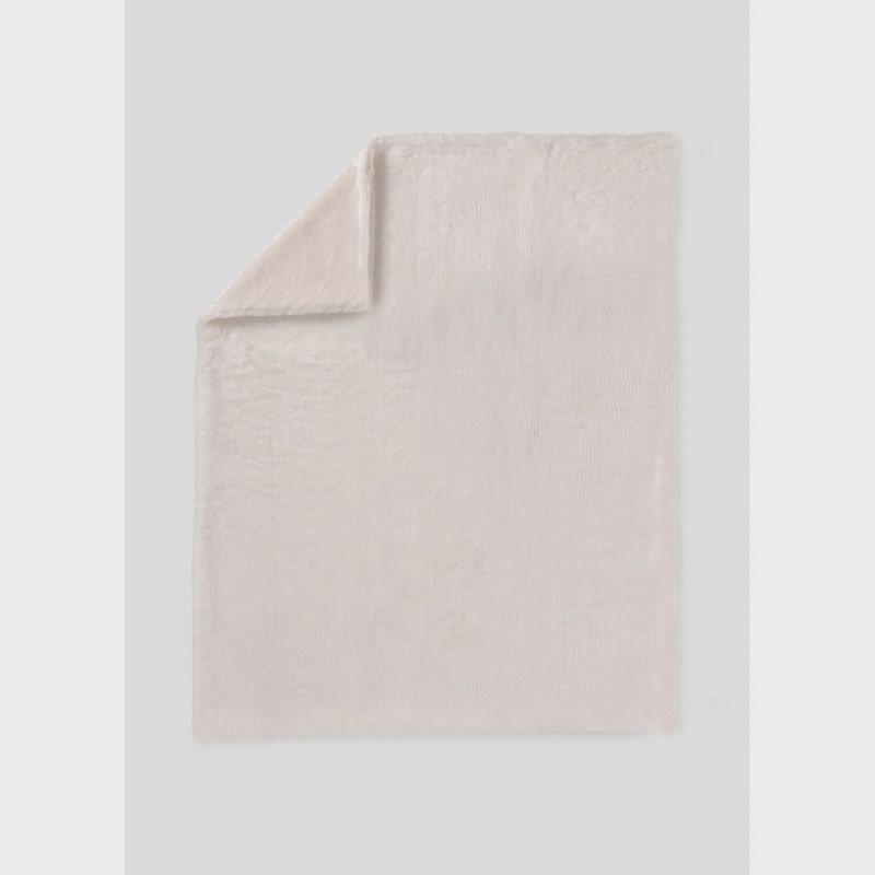BLANKET WHITE FAUX FUR / 9335-080