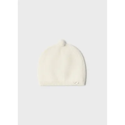 KNIT HAT CREAM / 9671-087