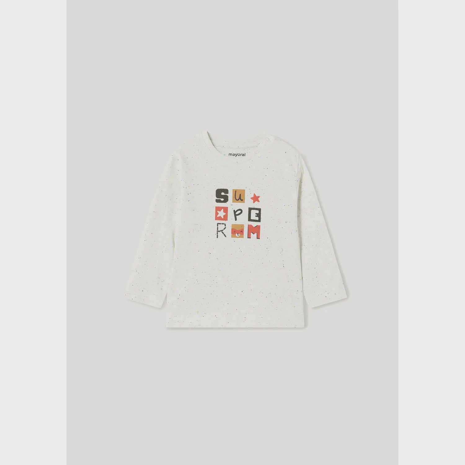 TSHIRT CREAM SPECKLED PRINT / 2027-029
