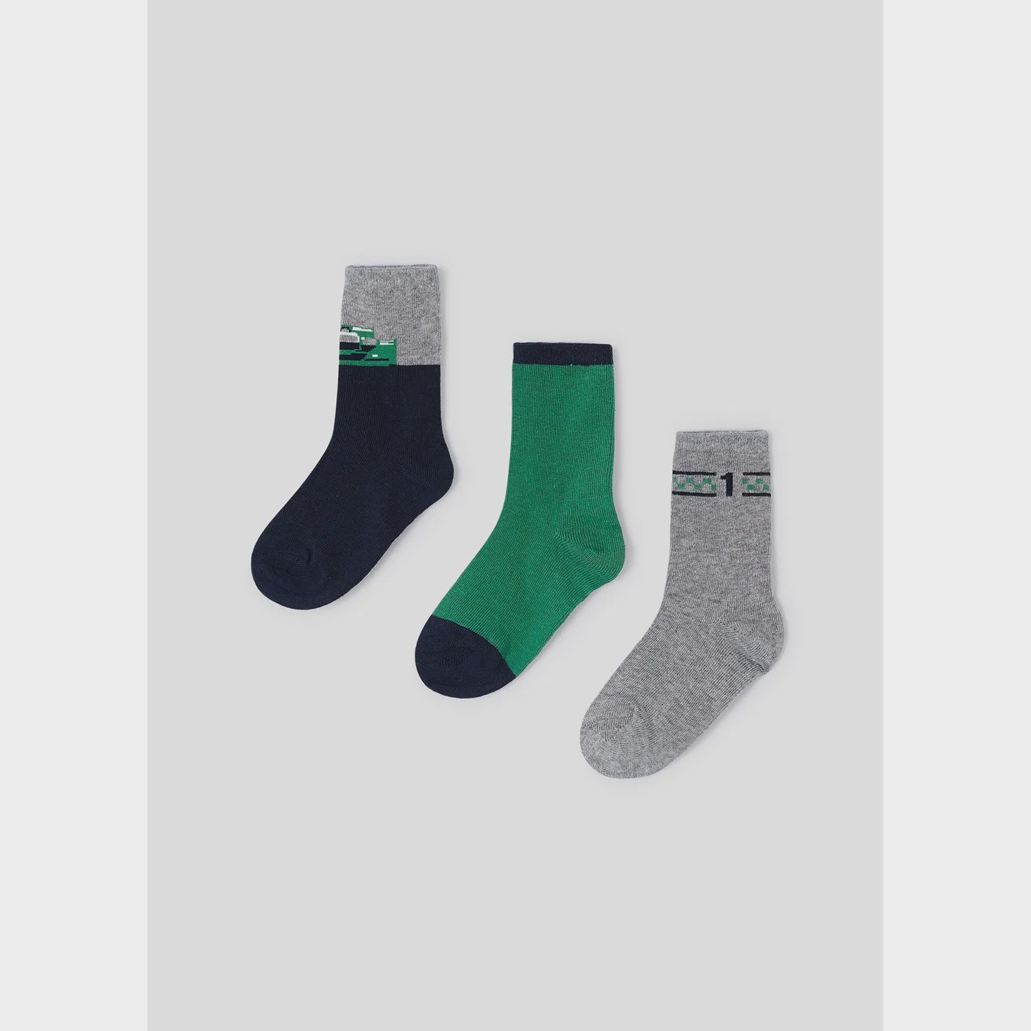 3PACK SOCK SET GREY GREEN NAVY / 10572-081