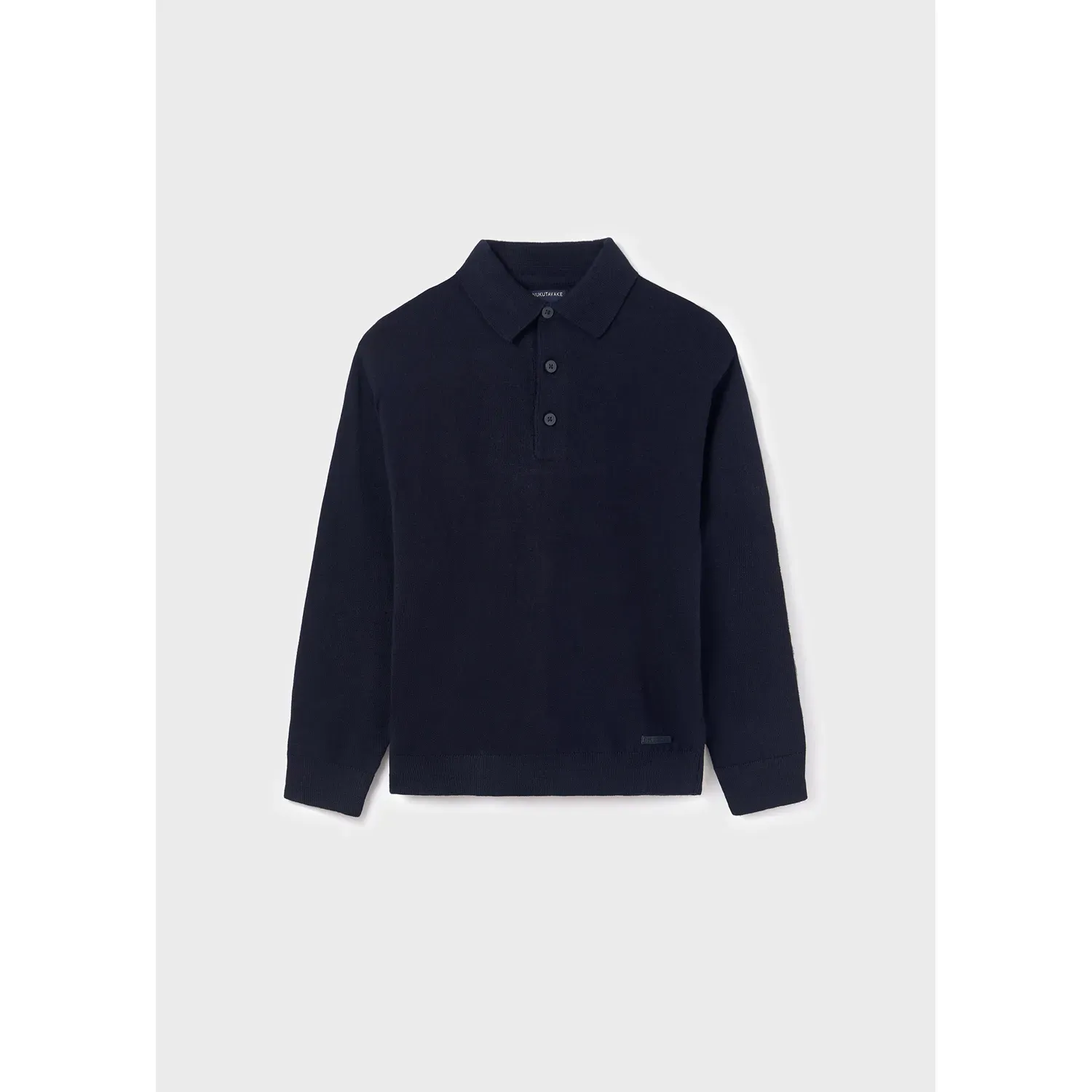 POLO TOP NAVY BUTTON CLOSURE LONG SLEEVE / 7383-026